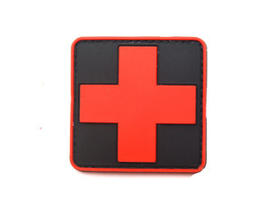 Fornitura multicolore soccorso soccorso rosso croce Pvc in gomma Morale distintivi con gancio anello di fissaggio - Product Image 6