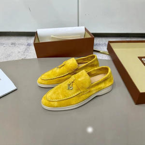 Nouvelles chaussures décontractées à enfiler d'été, semelle souple, avec empeigne en PU artificiel et surpiqûres, style européen-américain polyvalent - Product Image 3