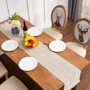 Nappes <span class=keywords><strong>de</strong></span> <span class=keywords><strong>table</strong></span> en tissu <span class=keywords><strong>gaze</strong></span> rustique, transparentes, romantiques, couleur terre cuite, colorées, irrégulières, <span class=keywords><strong>de</strong></span> luxe, imprimées jacquard - Product Image 6