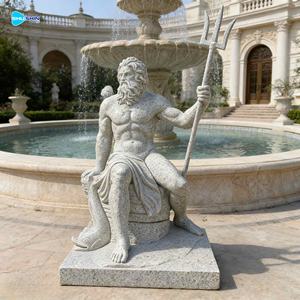 Gran Estatua Moderna de Mármol Blanco del Santo Patrón Griego Poseidón, el Rey del Mar, Tallada a Mano en Estilo Occidental - Product Image 4