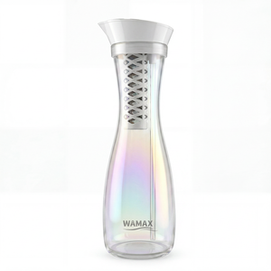 Carafe filtrante à eau en verre 1,5 L avec placage couleur OEM/ODM, filtration 6 étapes, élimination du chlore pour usage domestique et VR - Product Image 1