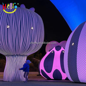 Âm nhạc Lễ hội ánh sáng nghệ thuật tổ chức sự kiện Inflatable bộ lạc công cộng tác phẩm điêu khắc sọc Inflatable airship dàn nhạc - Product Image 2
