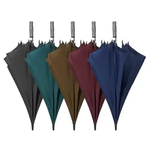 Лучший зонт, оптовая продажа, большой двойной Зонт с индивидуальным логотипом, вентилированный ветрозащитный зонт, автоматический открытый прямой зонт для гольфа с логотипом