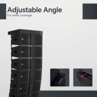 Sistema de Altavoces Line Array RQSONIC LA210, Ocho Altavoces Line Array Pasivos Conmutables Bi-amplificados de 10 Pulgadas con un Soporte de Montaje