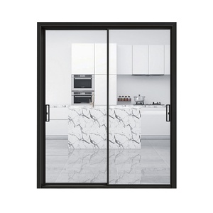 <span class=keywords><strong>Porte</strong></span> <span class=keywords><strong>coulissante</strong></span> en aluminium moderne avec système de glissière fluide, verre trempé de sécurité, cloison <span class=keywords><strong>intérieure</strong></span>, <span class=keywords><strong>isolation</strong></span> <span class=keywords><strong>phonique</strong></span> - Product Image 4