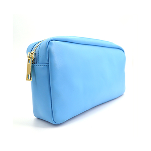 Sac à cosmétiques en cuir de vachette, pochette à maquillage en cuir souple vintage avec fermeture éclair, petite et moyenne taille pour femme, sac de toilette de voyage, organiseur de bijoux - Product Image 6