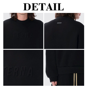 KingSen Custom 100% Cotton 3D Embossed Drop Shoulder Crewneck Sweatshirt Oversized, <b>Men's</b> Comfort Streetwear <b>Pullover</b> - Product Image 6