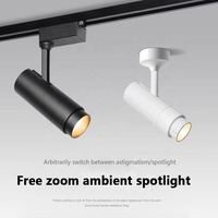Système d'éclairage sur rail commercial moderne pour magasins, 7W/15W/20W/30W, éclairage sur rail LED COB dimmable et évolutif, montage en surface, 220V