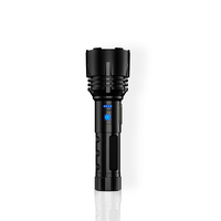 Senter LED Xhp70 Dapat Diredupkan Lampu Senter Zoom Cahaya Hangat/Cahaya Putih 5000k 2000 Lumens