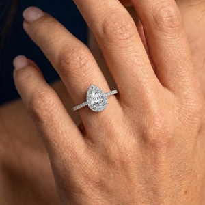 Bague d'éternité Dylam Fine Top Jewelry en argent 925 plaqué rhodium avec pierre en moissanite D VVS1, bague de mariage pour femme, bague de promesse - Product Image 3