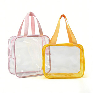 Bolsa de Almacenamiento de Maquillaje Rosa, Impermeable, de PVC, con Cierre, Personalizable con Logotipo de Marca, Económica, al por Mayor, para Publicidad - Product Image 1