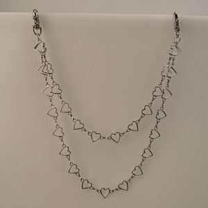 Chaîne de corps en forme de cœur Yueli en alliage de zinc, collier multicouche pour usage quotidien, chaîne de pantalon unisexe style hip-hop - Product Image 3