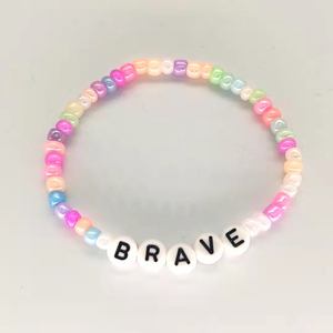 Perles en acrylique personnalisables KDB8308 pour enfants, lettres initiales pour cadeau personnalisé, bracelet <span class=keywords><strong>d</strong></span>'<span class=keywords><strong>amitié</strong></span> BFF - Product Image 5