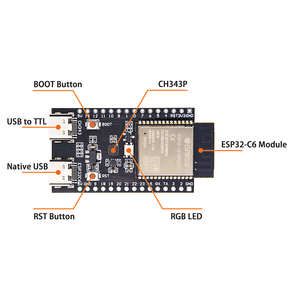ESP32-C6 Esp32 Wifi + Kết Nối Internet Những Điều Kép type-C Phát Triển Hội Đồng Quản Trị Espp 32 Core Hội Đồng Quản Trị ESP32-C6-DevKit C N4R2 - Product Image 3