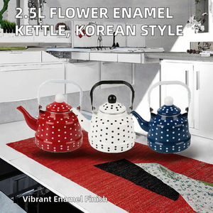 Hervidor de Esmalte Moderno de 2.5L con Diseño Floral, Apto para Estufa, Ecológico, para Uso Doméstico, Gran Venta <span class=keywords><strong>en</strong></span> <span class=keywords><strong>Línea</strong></span> - Product Image 2