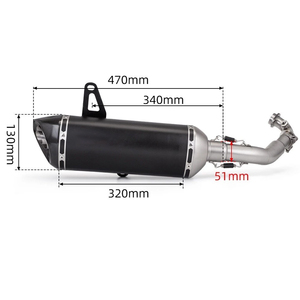 Silenziatore di Scarico Slip-On di Alta Qualità per Moto Vespa Super GTS <span class=keywords><strong>300</strong></span> 2008 2017 2018 2019 2020 GTS300 - Product Image 2