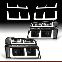 Kit de phares avant de voiture de style projecteur, phares LED automatiques, feux de jour DRL, ensemble de remplacement pour Chevrolet Colorado 2004-2012