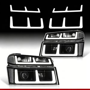 Kit de phares avant de voiture de style projecteur, phares LED automatiques, feux de jour DRL, ensemble de remplacement pour Chevrolet Colorado 2004-2012 - Product Image 3