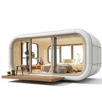 Cabine préfabriquée autonome de 5m avec salle de bain intégrée, cabine de champ modulaire avec toilettes, chambre à coucher, climatiseur, etc. – Cabine portable Apple