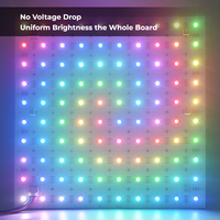 Panneau d'affichage matriciel LED numérique RVB flexible et programmable à 100 pixels, 250*250 mm, pleine couleur, avec USB/NFC IP54