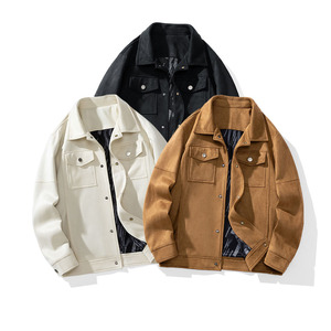 New Design <strong>Smart</strong> Leisure <strong>Men's</strong> Street Wear Suede Fabrics <strong>Jacket</strong> Textured Polyester Suede Windbreaker Blazer <strong>Jacket</strong> - Product Image 1