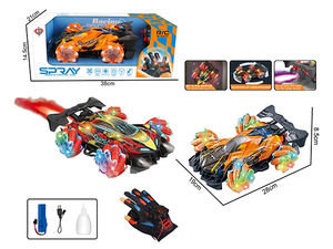 Rompecabezas para niños Educación Divertido juego interactivo Spray Stunt Car Toys con guantes Usb Control remoto RC Car Vehicle para niños - Product Image 2