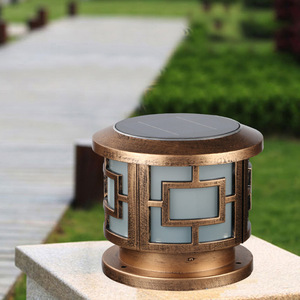 Lámpara Solar de Pilar, LED, Bronce, para Montaje en Pared Exterior, Impermeable, con Control Remoto, para Jardín, Patio, Villa, Entrada - Product Image 2