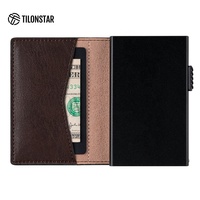 Dompet Kulit Pria Desain Baru Asli Kustom Mewah Minimalis Memblokir Rfid Grosir Dompet Kulit Pilihan Khusus Murah