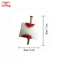 Accessoires de farces : Clou traversant le doigt, jouets fantaisie, blagues amusantes pour le poisson d'avril, EN71, haute qualité, CE, BSCI, plastique