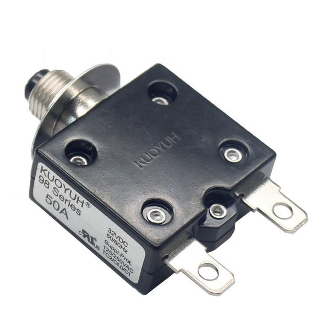 50A Manual Reset Thermal  Protector KUOYUH 98 Series Circuit Breaker for Portable Generator