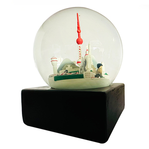 Passen Sie die ikonische Architektur der Stadt an Snow Globe Fügen Sie Schneeflocken und Pailletten hinzu, um Music Mas Water Globe abzuspielen - Product Image 5