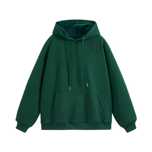 Felpe firmate con coulisse da <span class=keywords><strong>uomo</strong></span> oversize francese in spugna a maniche lunghe felpe a tinta unita con tasca larga <span class=keywords><strong>blu</strong></span> <span class=keywords><strong>Navy</strong></span> - Product Image 4