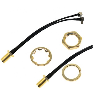 Dual TS9 to SMA Female Antenna <b>Patch</b> Lead <b>Cable</b> RG174 15cm - Product Image 1
