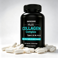 Collagène en peptides certifié GMP, 60 capsules, pour adultes, complément éclaircissant, une bouteille, fabrication OEM