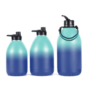 Custom 64oz Stainless Steel Double Wall Vacuum <b>Thermos</b> Camping Water <b>Bottle</b> Sleeve Wide Mouth Large Capacity Portable - Product Image 1