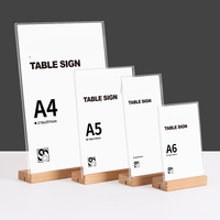 Présentoirs de menu rectangulaires en acrylique, supports d'affichage pour événements commerciaux, panneaux de table et cartes