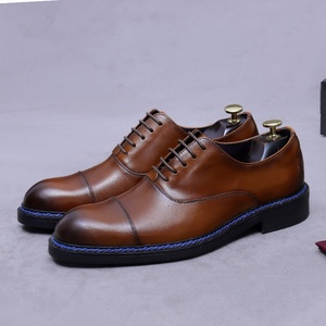 Zapatos de Cuero para Hombre ASTON M.JAZZ, Estilo Oxford con Cordones, Punta en Pico, Resistentes, para Bodas, Todas las Temporadas, con Suela de Goma - Product Image 1
