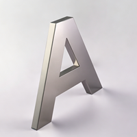 Lettres en métal en acier inoxydable 3D, étanches, pour enseignes publicitaires extérieures, logo d'entreprise, bureau, magasin, signalétique commerciale