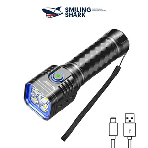 ไฟฉายฉลามยิ้มซุปเปอร์ไบรท์ XPG4 ไฟฉายกลางแจ้งแบบชาร์จไฟได้ผ่าน USB - Product Image 5