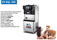 Nieuwe volautomatische Wiberda commerciële soft serve ijsmachine poeder dubbele mengbak melk water basis CE restaurant hotel 1