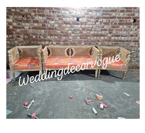 Elegante sofá de boda para novia y novio con tapicería de tela de primera calidad perfecto para Ceremonia y Recepción - Product Image 2