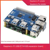 Modul pembagi port Ethernet ETH, papan ekspansi antarmuka USB HUB untuk Raspberry Pi 4B/3B