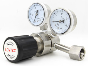 Kinton Inlet 4000psi Outlet 300psi Acero inoxidable Inline Co2 Gas 2 Etapa CGA320 Cilindro Regulador de presión - Product Image 4