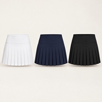 Jupe de sport plissée taille haute personnalisée en usine avec poches pour téléphone et balles de tennis, skorts de padel respirants pour marques en démarrage