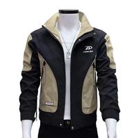 Veste bomber style coréen pour homme, coupe slim, courte, fine, avec fermeture éclair, imperméable, motif cœur, col montant, collection automne