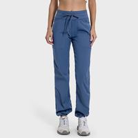 Pantalon de jogging léger de loisirs pour studio de danse, cordon élastique, ourlet réglable, pantalon de survêtement avec poche