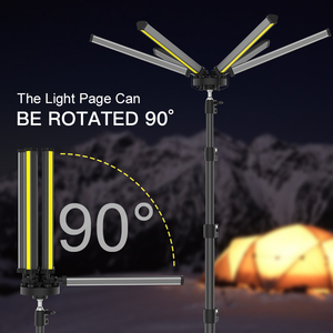 Lampada da Campeggio Solare LED 2025 Super Luminosa 75W con Asta Telescopica 3.2M, Luce da Campeggio 78000LM IP67 con Treppiede - Product Image 4