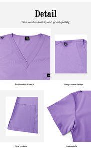 Set di Uniformi Ospedaliere del Produttore, Completo a Maniche Corte per Cliniche Dentistiche in Messico, Divisa Medica per Uomo e Donna - Product Image 3