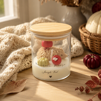 Bougie créative en cire de soja, parfumée, en forme de champignon et de citrouille, sur le thème de la forêt d'automne et de la récolte de pommes, cadeaux de festival, mignonnes faveurs de bougies