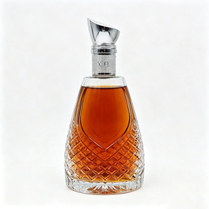 ขวดแก้วใส <span class=keywords><strong>VSOP</strong></span> ขนาด 700 มล. ปรับแต่งได้ พร้อมจุกไม้ก๊อก ตัวเลือกการสลักลายหรือติดสติ๊กเกอร์ ขวดเหล้าหรูหราสำหรับวิสกี้และบรั่นดี - Product Image 1